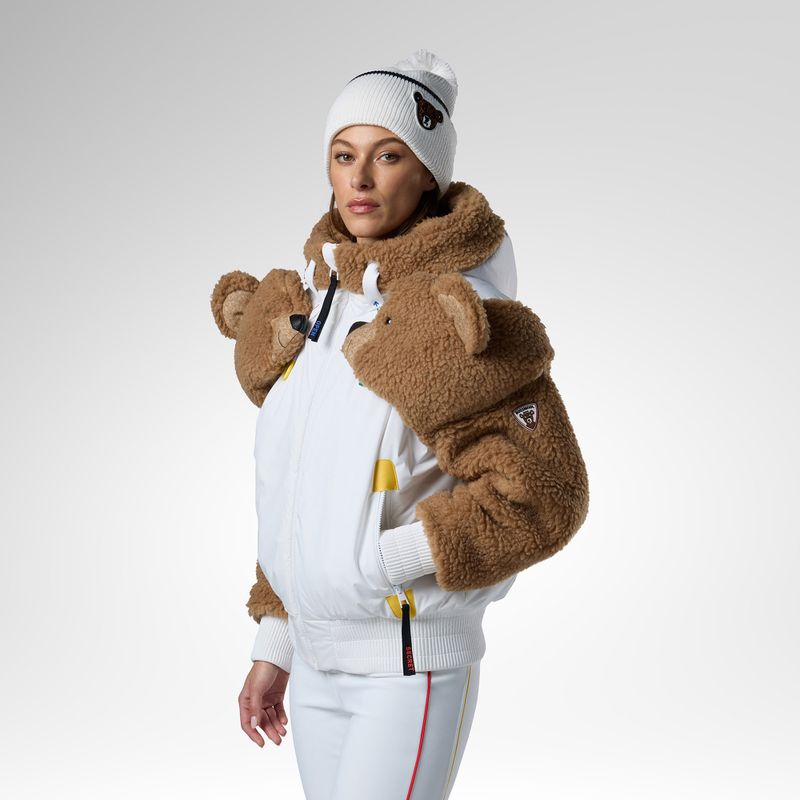 Kurtka narciarska damska Rossignol JCC Teddy Hoodie white 4