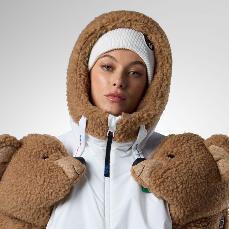 Kurtka narciarska damska Rossignol JCC Teddy Hoodie white 5