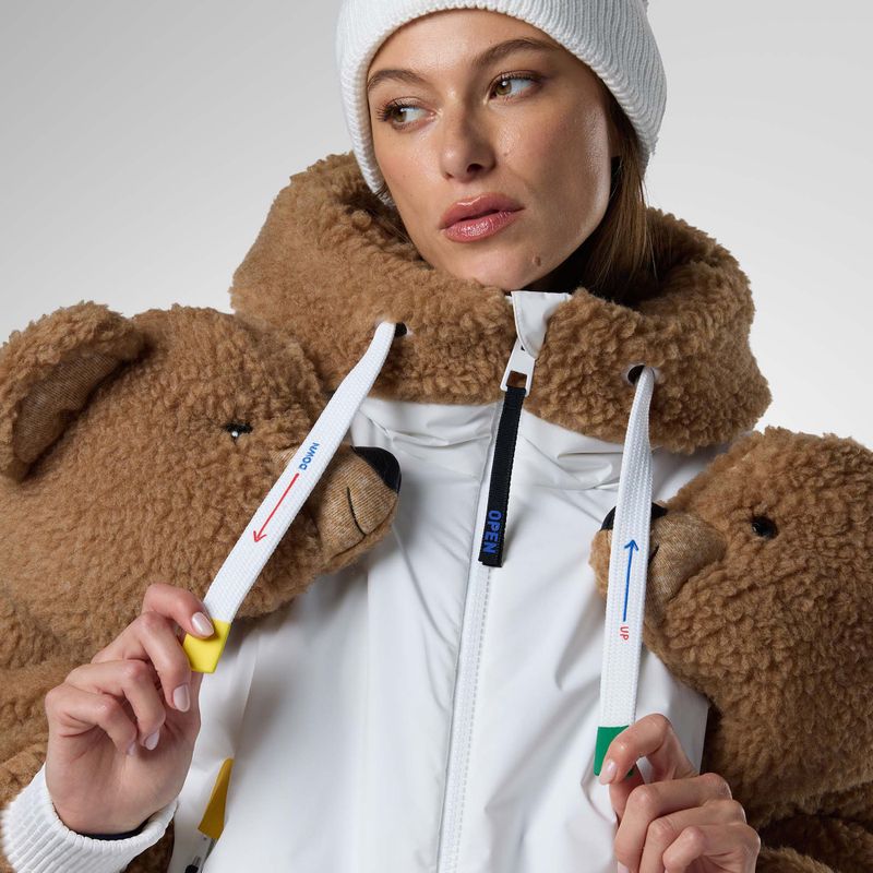 Kurtka narciarska damska Rossignol JCC Teddy Hoodie white 6
