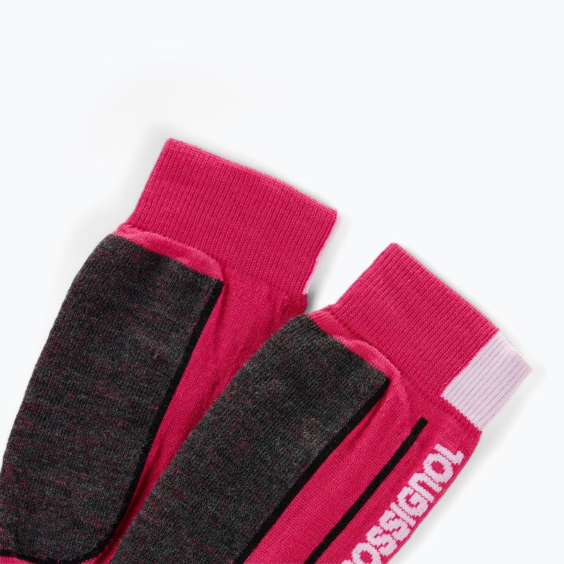 Skarpety narciarskie dziecięce Rossignol Essential electric fuchsia 2