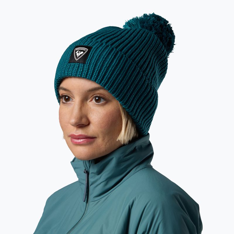 Czapka zimowa Rossignol Strawpile Pompom Beanie transformative teal 4