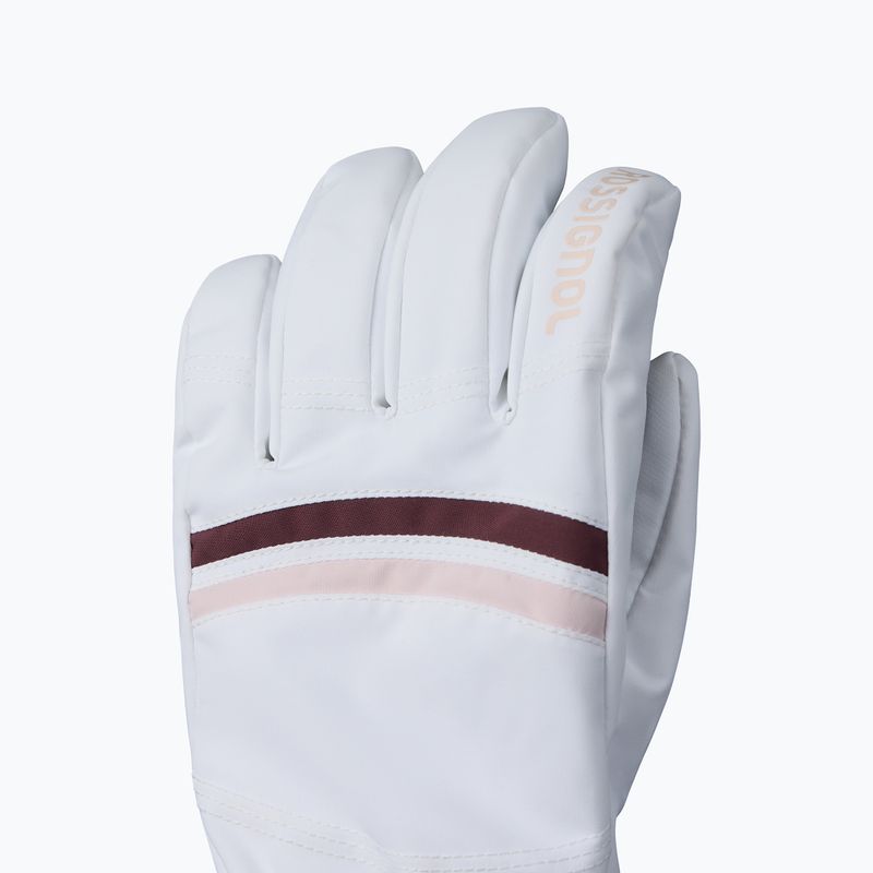 Rękawice narciarskie damskie Rossignol Piste R-Shell Dry white 3
