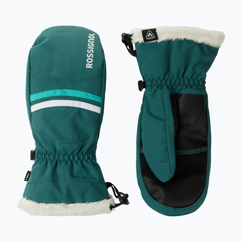 Rękawice narciarskie damskie Rossignol Piste Mittens R-Shell Dry transformative teal 2