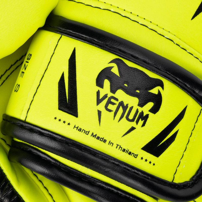 Rękawice bokserskie dziecięce Venum Elite Boxing neo yellow 4