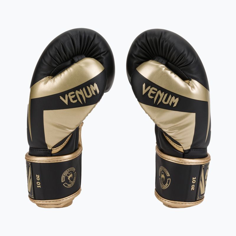 Rękawice bokserskie Venum Elite black/gold 4