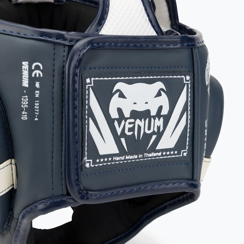 Kask bokserski Venum Elite white/navy blue 4