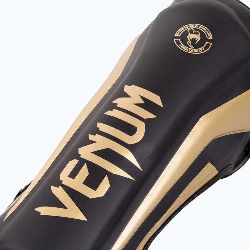 Ochraniacze piszczeli i stóp Venum Elite Standup black/gold 2