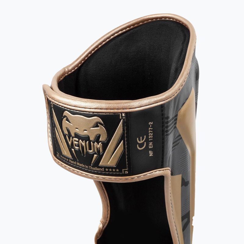 Ochraniacze piszczeli i stóp Venum Elite Standup dark camo/gold 4