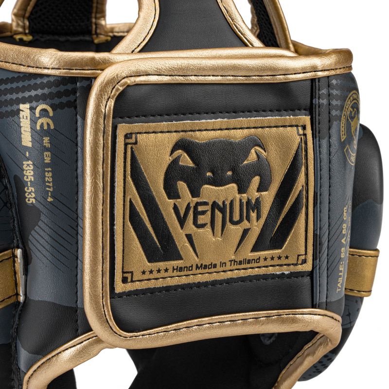 Kask bokserski Venum Elite grey/gold 4