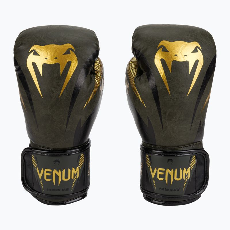Rękawice bokserskie Venum Impact zielone 03284-230