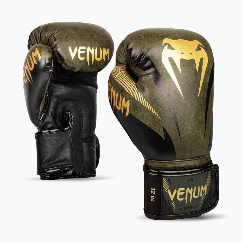 Rękawice bokserskie Venum Impact zielone 03284-230 9