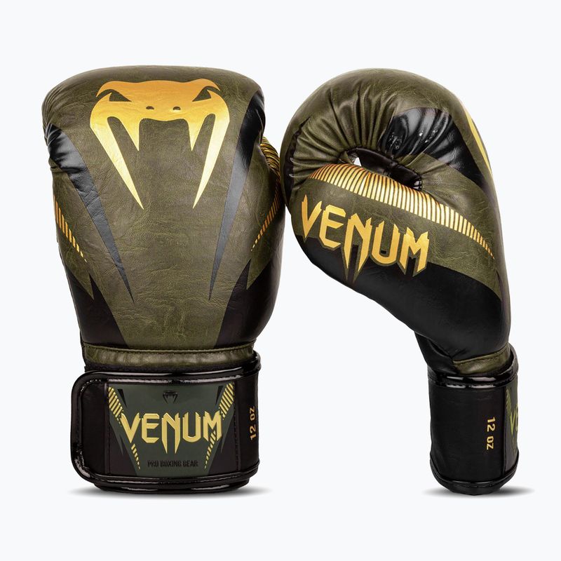 Rękawice bokserskie Venum Impact zielone 03284-230 10