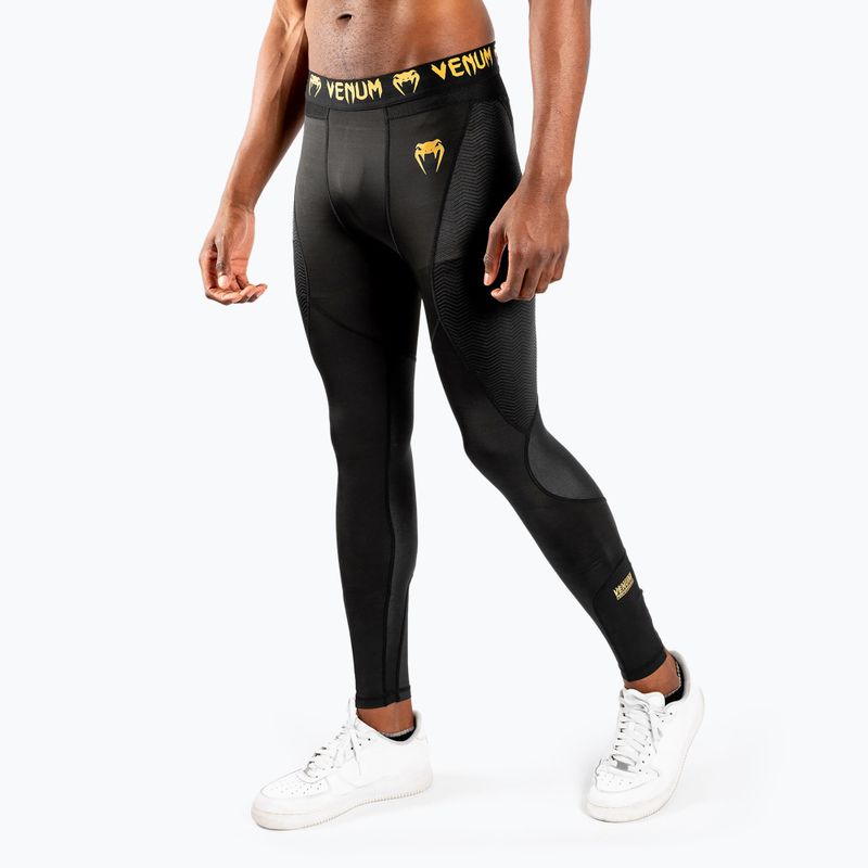 Legginsy treningowe męskie Venum G-Fit Compression black/gold 3