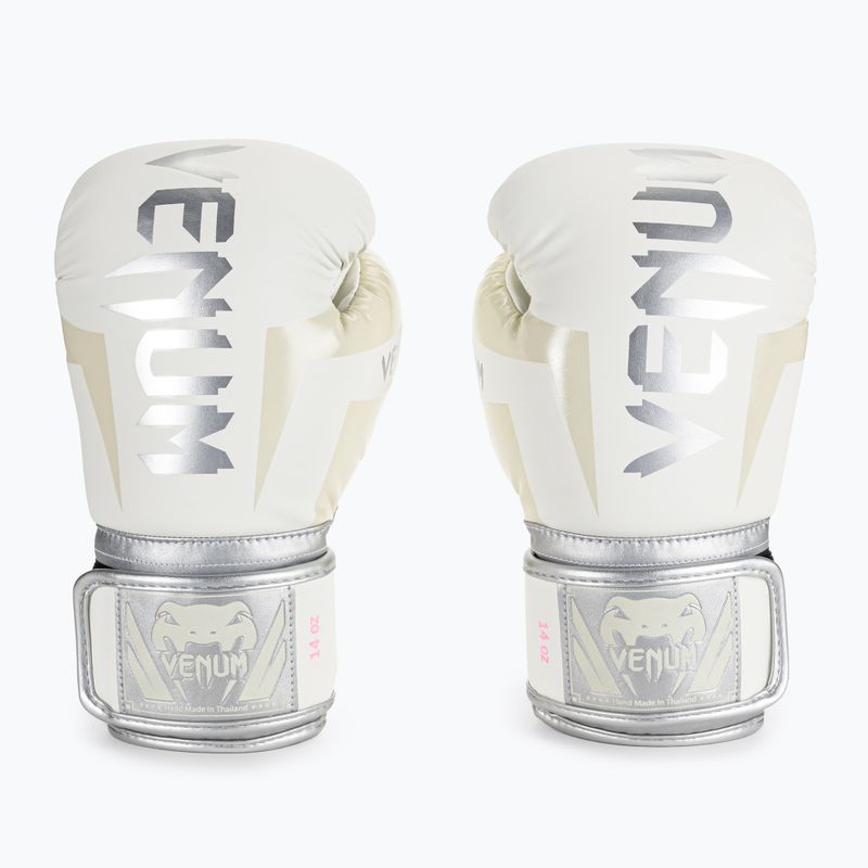 Rękawice bokserskie Venum Elite white/silver