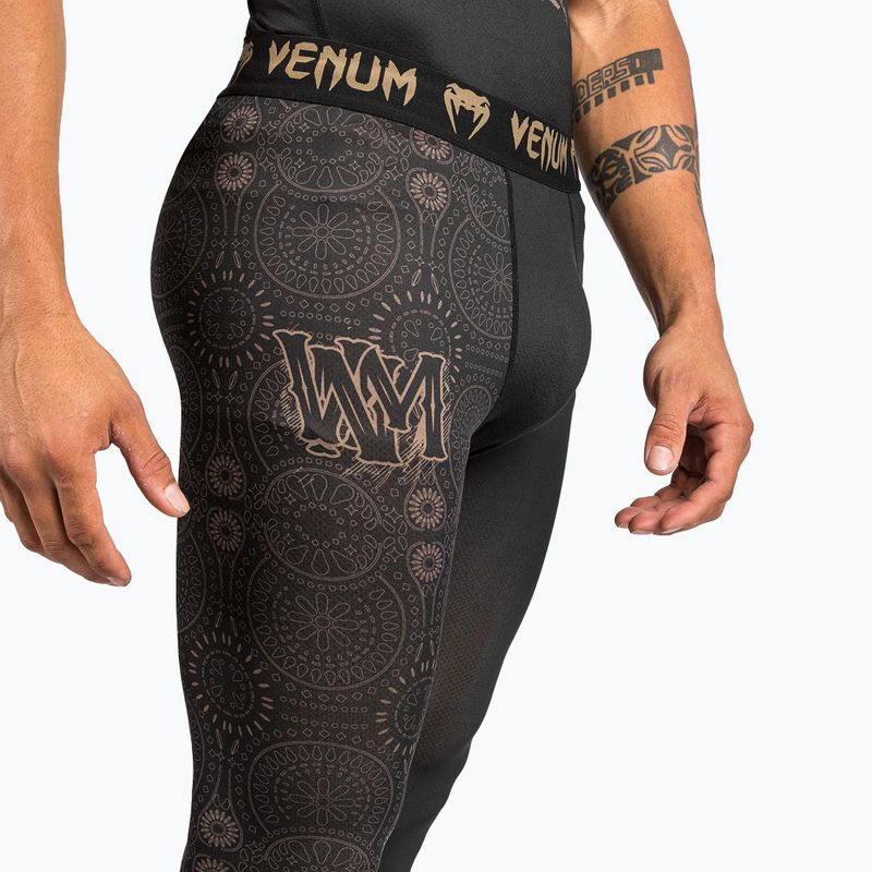 Legginsy męskie Venum Santa Muerte Dark Side Spats black/brown 8