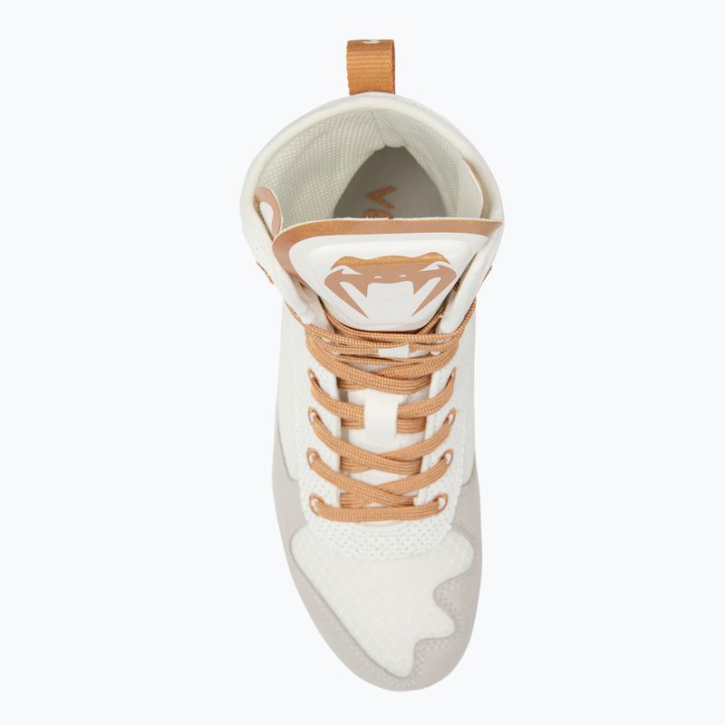 Buty bokserskie Venum Elite Boxing white/gold 5