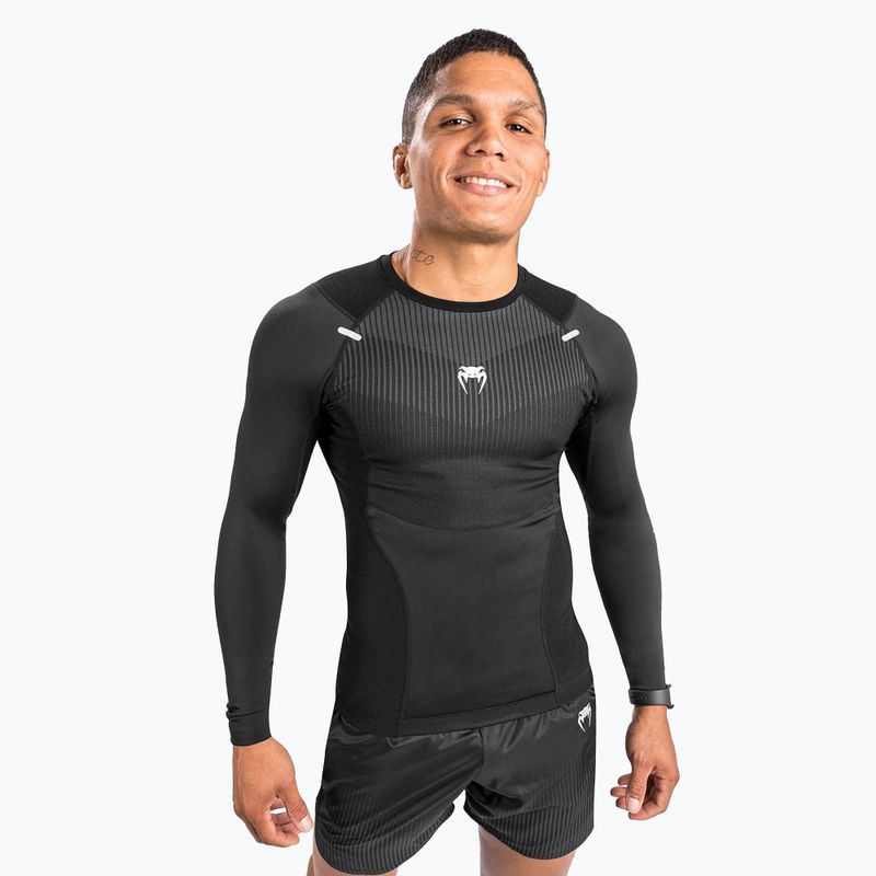 Rashguard longslevee męski Venum Biomecha black/grey