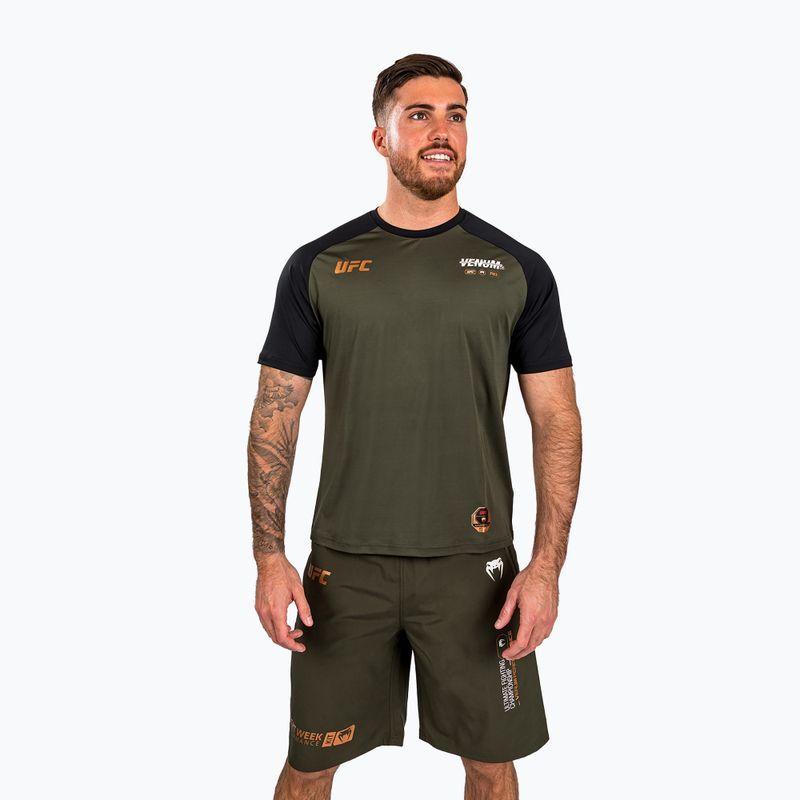 Koszulka męska Venum UFC By Adrenaline Fight Week Dry-Tech khaki 3