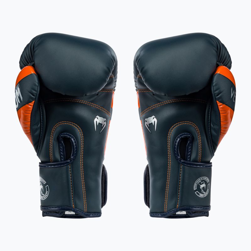 Rękawice bokserskie Venum Elite navy/silver/orange 2