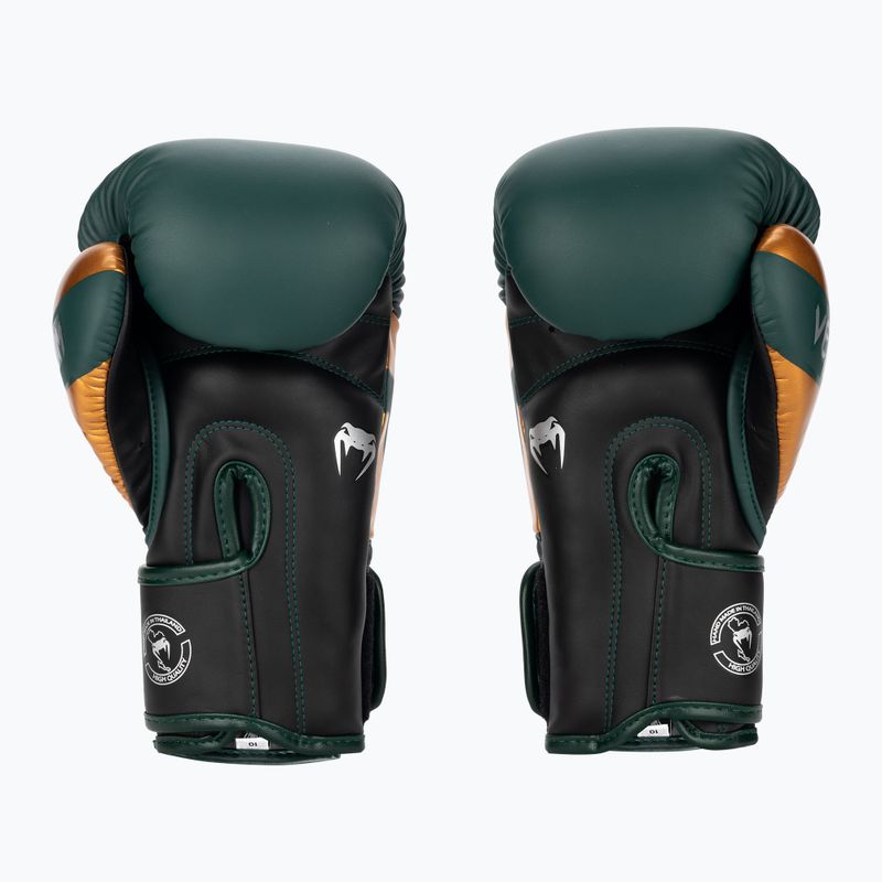 Rękawice bokserskie Venum Elite green/bronze/silver 2