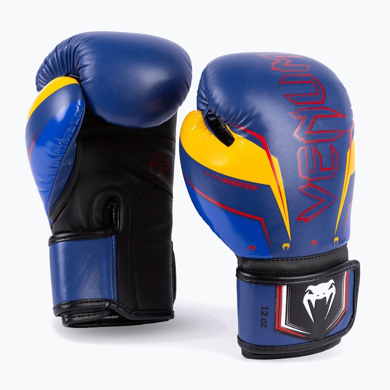 Rękawice bokserskie męskie Venum Elite Evo blue/yellow 3