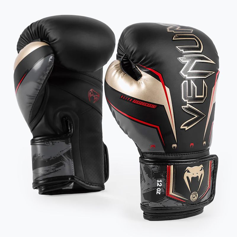 Rękawice bokserskie Venum Elite Evo black/gold 3