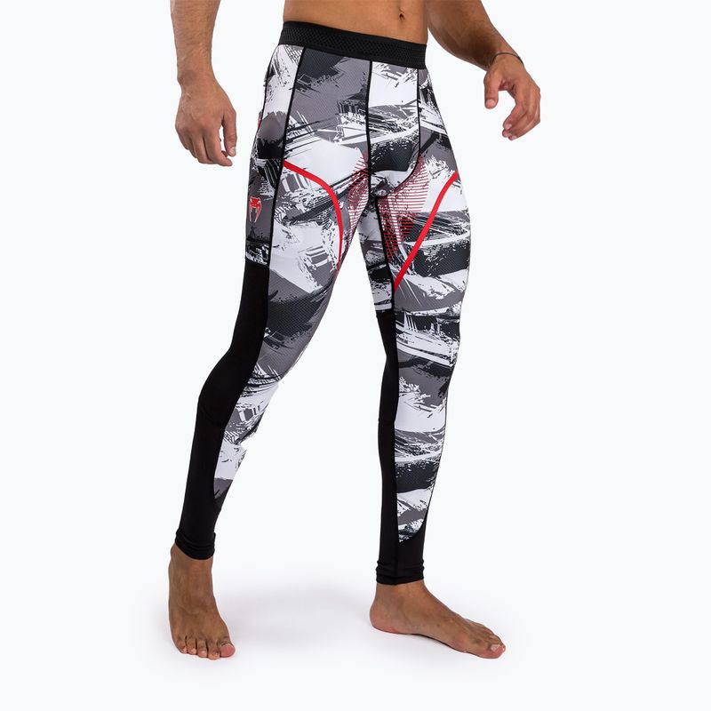 Legginsy męskie Venum Electron 3.0 Spats grey/red 2