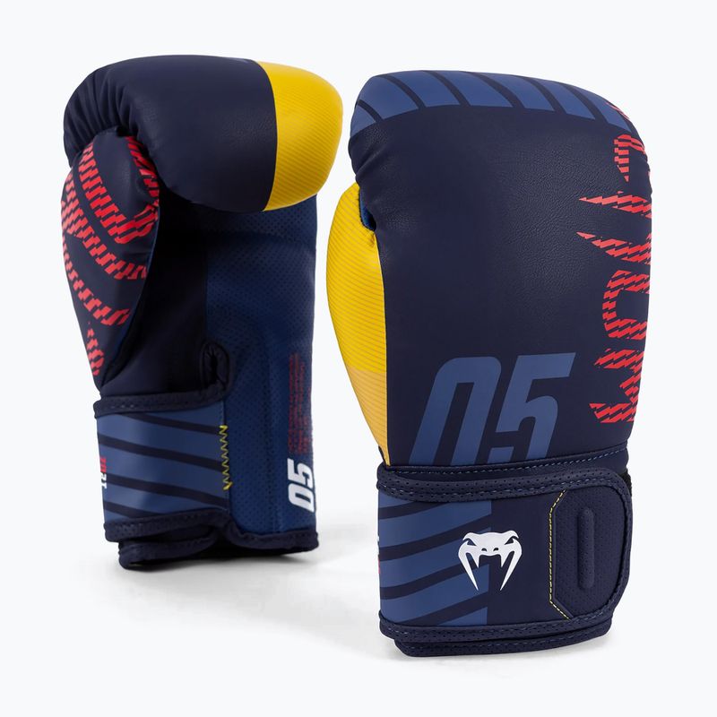 Rękawice bokserskie męskie Venum Sport 05 Boxing blue/yellow 2