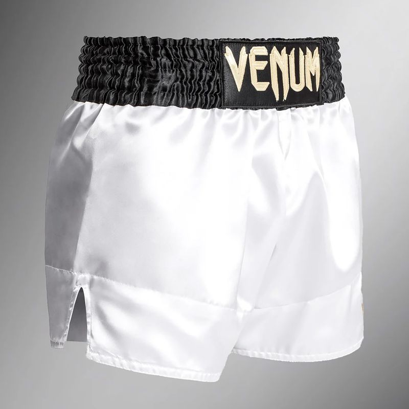 Spodenki treningowe męskie Venum Classic Muay Thai white/gold/black 2