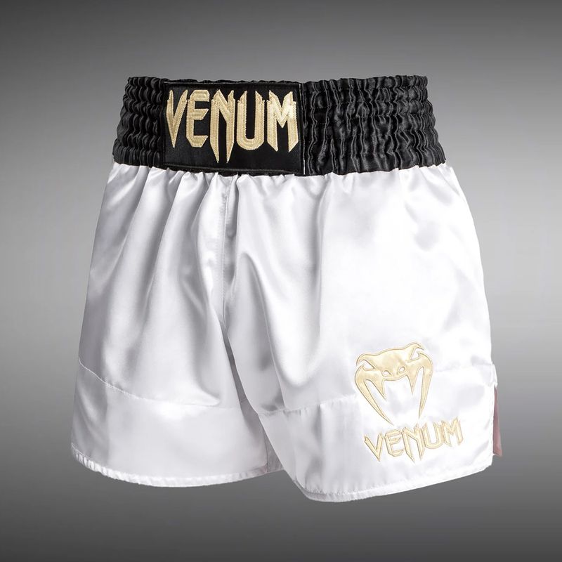 Spodenki treningowe męskie Venum Classic Muay Thai white/gold/black 3