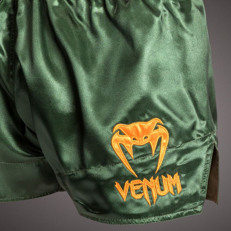 Spodenki treningowe męskie Venum Classic Muay Thai green/gold/black 5