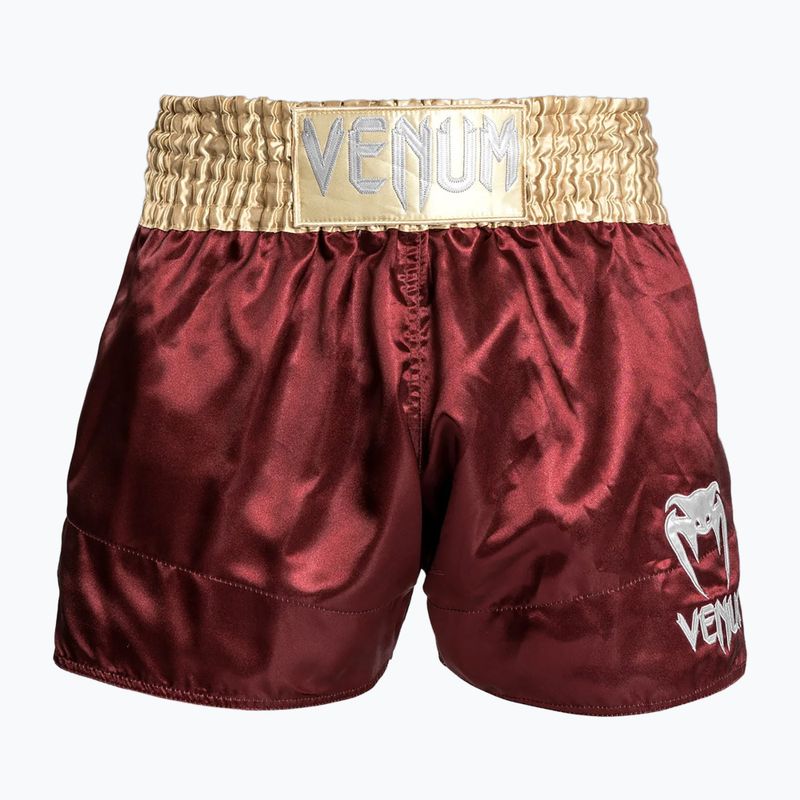 Spodenki treningowe męskie Venum Classic Muay Thai burgundy/gold/white