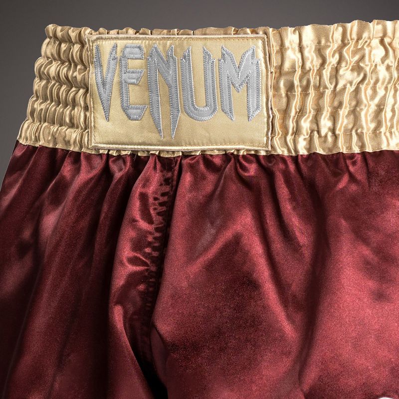 Spodenki treningowe męskie Venum Classic Muay Thai burgundy/gold/white 4