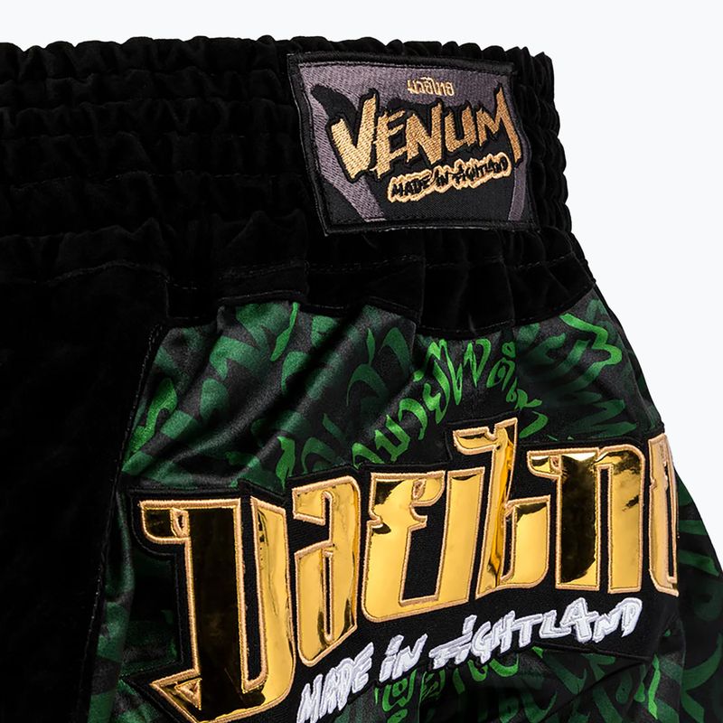 Spodenki treningowe Venum Attack Muay Thai black/green 4