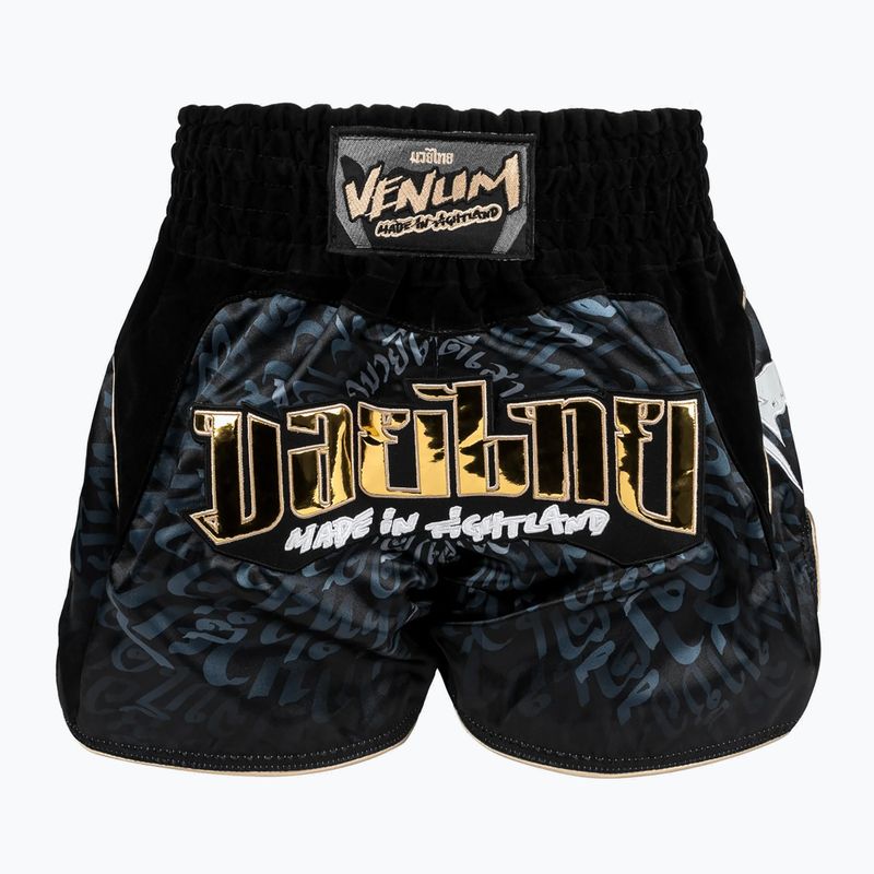 Spodenki treningowe Venum Attack Muay Thai black/grey