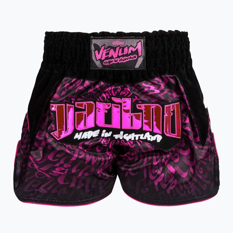 Spodenki treningowe Venum Attack Muay Thai black/pink