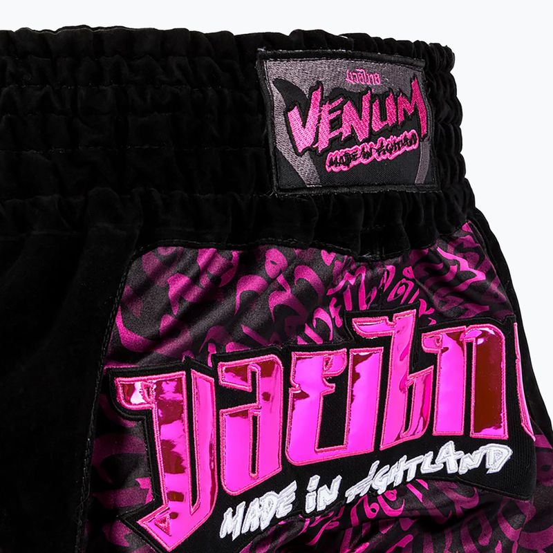 Spodenki treningowe Venum Attack Muay Thai black/pink 4
