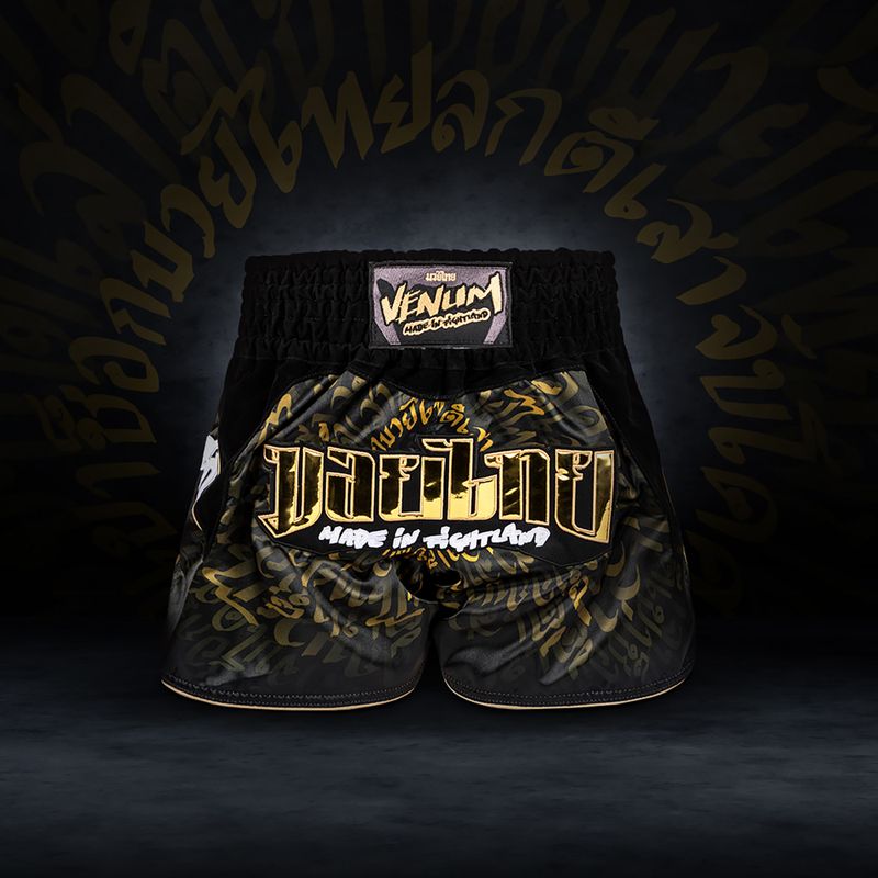 Spodenki treningowe Venum Attack Muay Thai black/gold 6