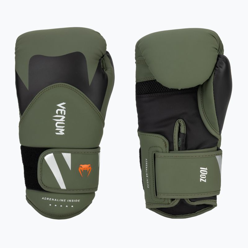 Rękawice bokserskie męskie Venum Challenger 4.0 black/khaki