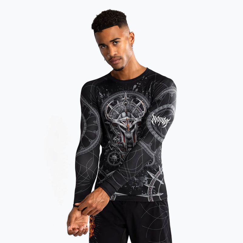 Rashguard longsleeve męski Venum Gladiator 5.0 Men'S Long Sleeve Rashguard black/silver 3