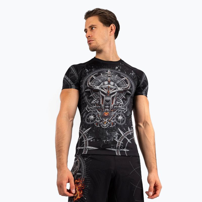 Rashguard męski Venum Gladiator 5.0 Men'S Short Sleeve Rashguard black/silver 3