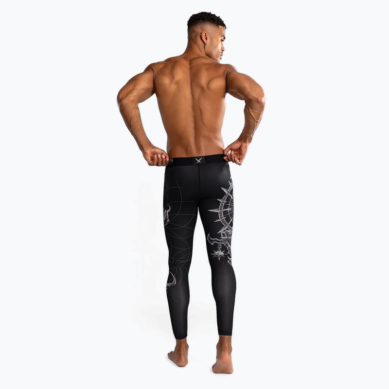 Legginsy treningowe męskie Venum Gladiator 5.0 Men's Spats black/silver 3