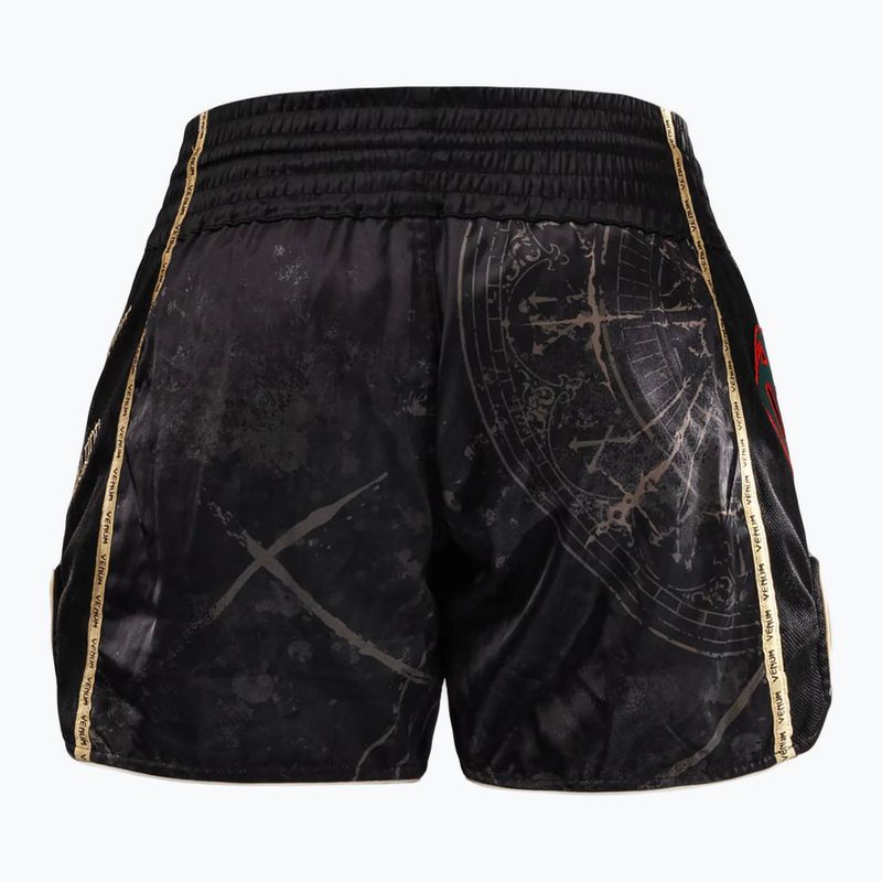 Spodenki treningowe męskie Venum Santa Muerte 5.0 Muay Thai Shorts deep black/gold 2