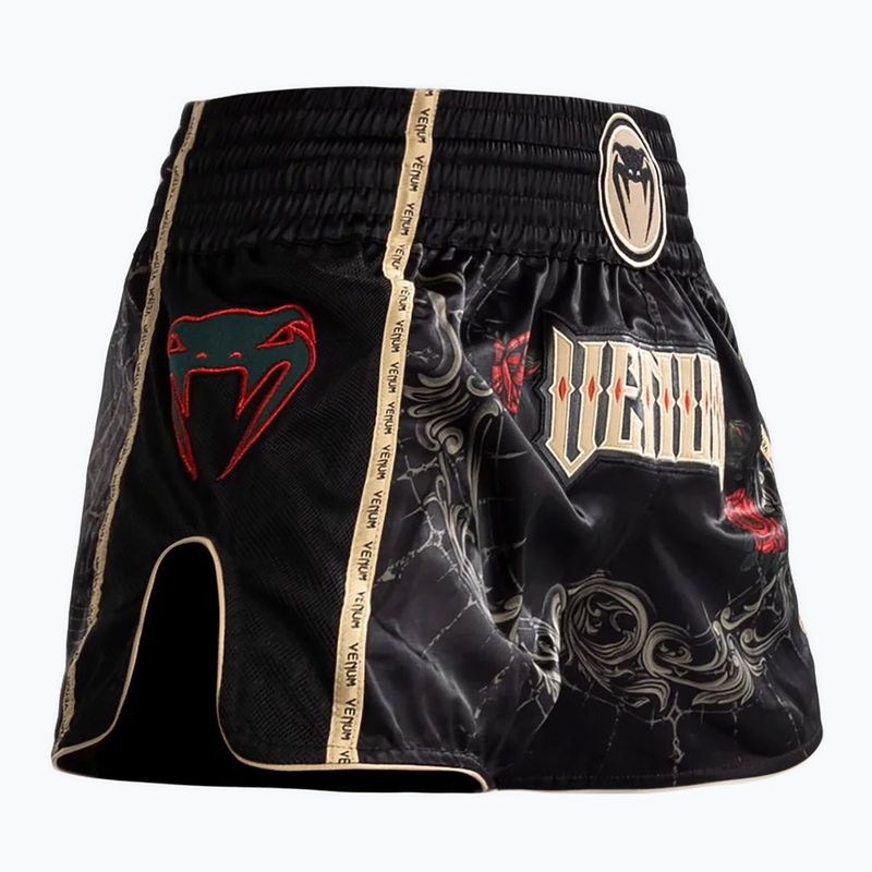 Spodenki treningowe męskie Venum Santa Muerte 5.0 Muay Thai Shorts deep black/gold 4