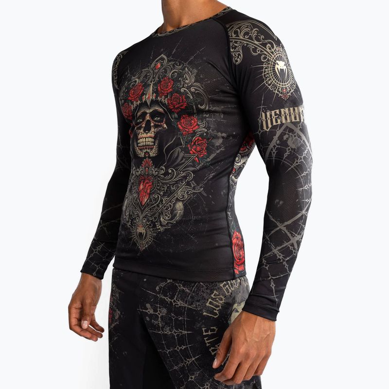 Rashguard longsleeve męski Venum Santa Muerte 5.0 Men’S Long Sleeve Rashguard deep black/gold 5