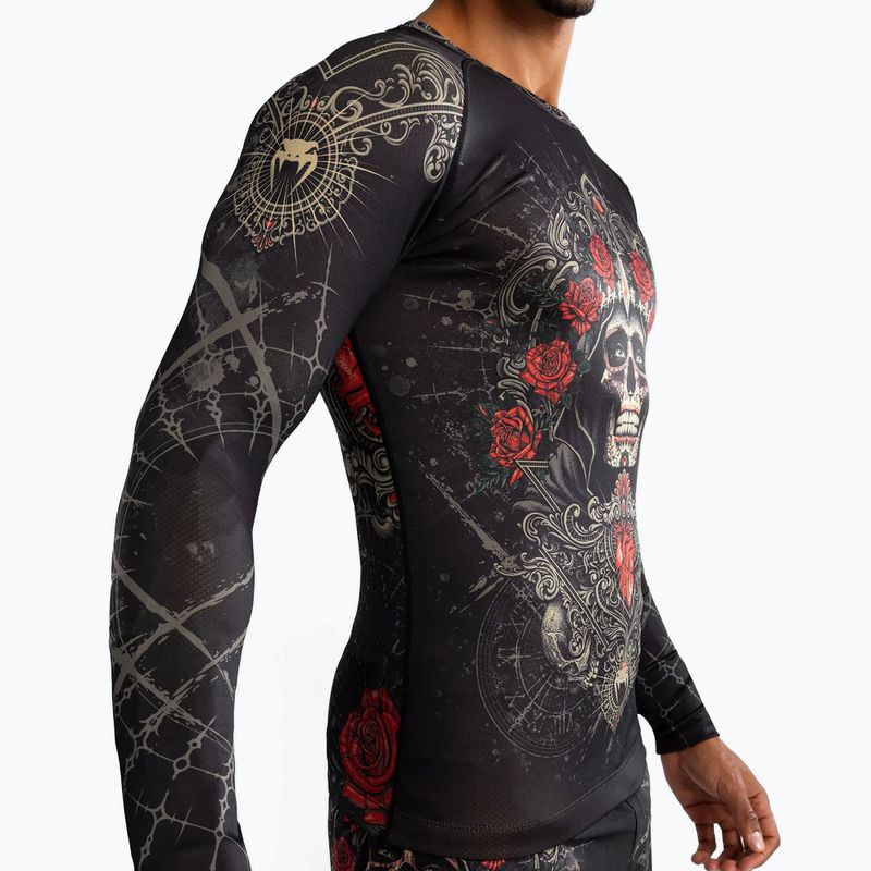 Rashguard longsleeve męski Venum Santa Muerte 5.0 Men’S Long Sleeve Rashguard deep black/gold 6