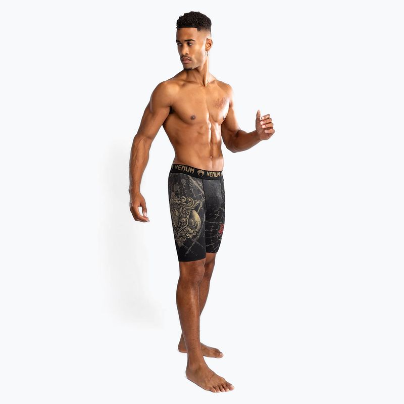 Spodenki treningowe męskie Venum Santa Muerte 5.0 Men’S Vale Tudo Shorts deep black/gold 2