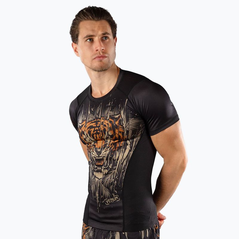 Rashguard męski Venum Tiger Men'S Short Sleeve Rashguard black/neon orange 3
