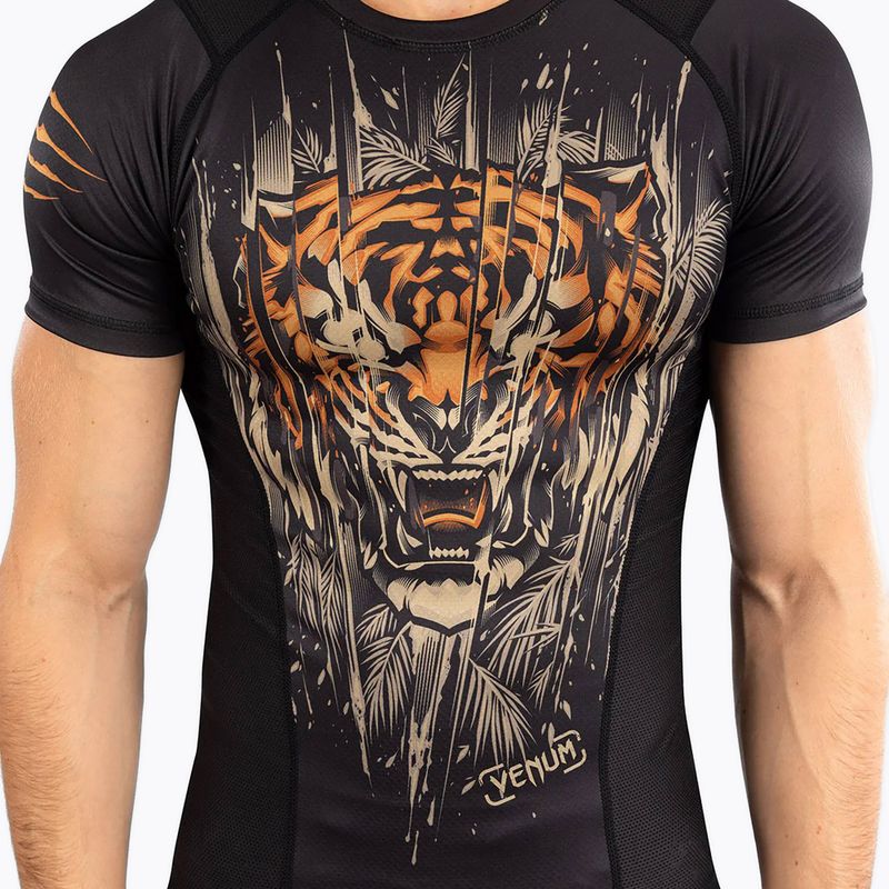 Rashguard męski Venum Tiger Men'S Short Sleeve Rashguard black/neon orange 5