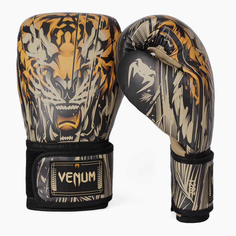 Rękawice bokserskie Venum Tiger Boxing Gloves black/neon orange 2